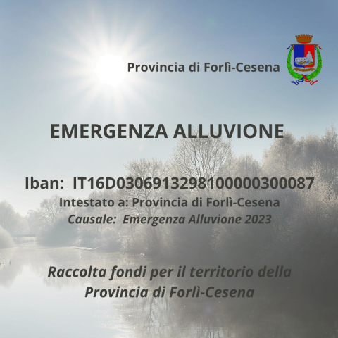 Raccolta fondi per il territorio della Provincia di Forlì-Cesena